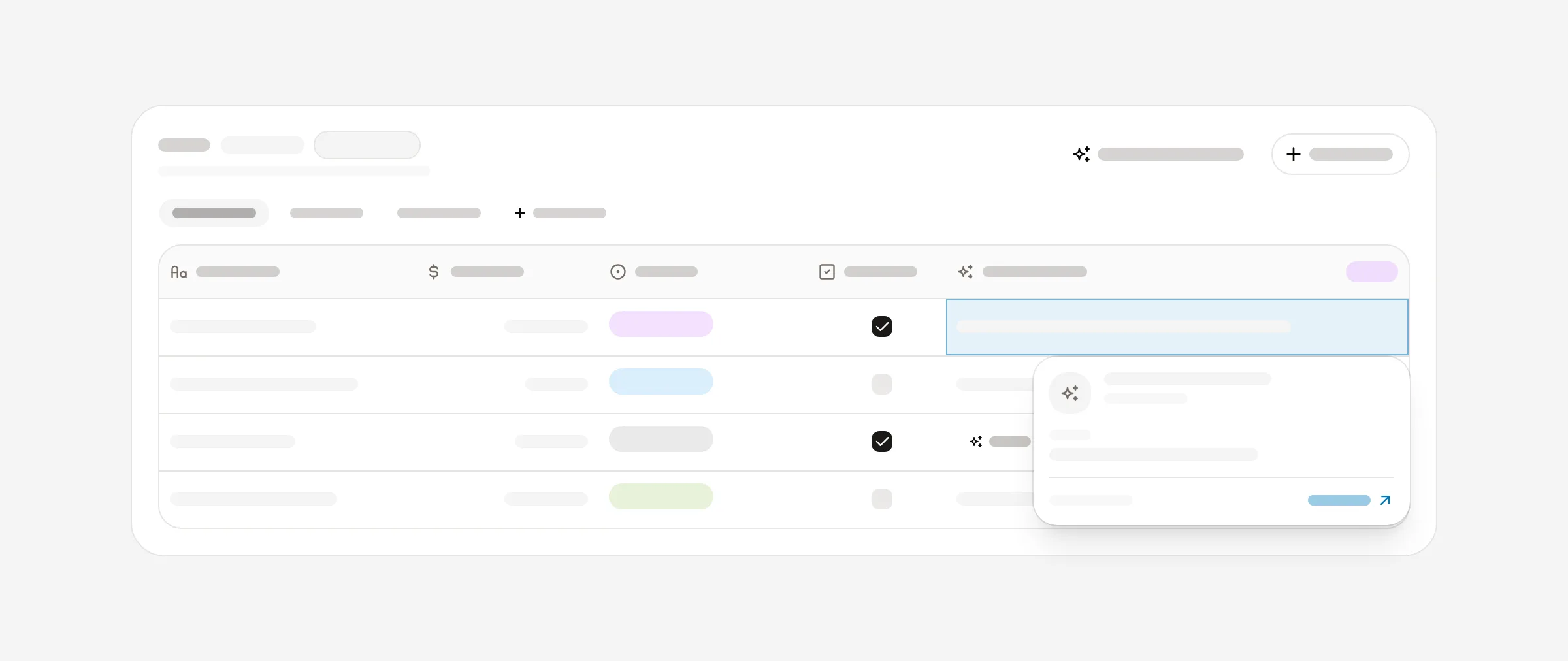 Screenshot for Tables your agents can work in.